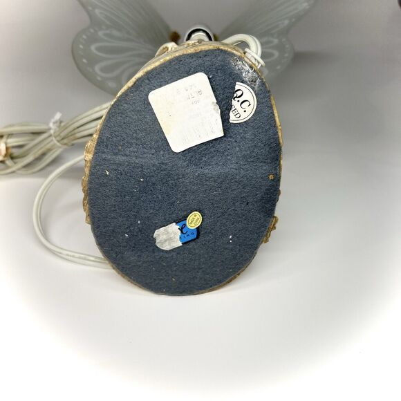 Fairy Lamp w/Glass Wings Desk Nightstand Light Angel Guardian Figure 14” Plug In - Picture 7 of 7